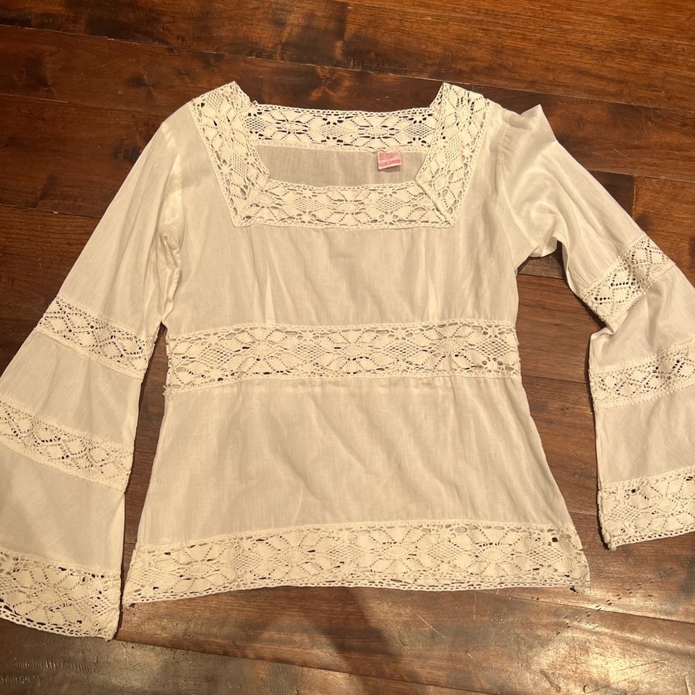 Barely worn hand crocheted blouse